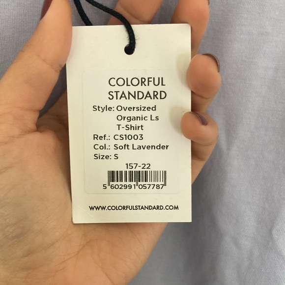 Colorful Standard Oversized Organic Ls T-shirt in Soft Lavender - Picture 8 of 8